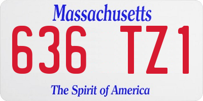 MA license plate 636TZ1