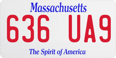 MA license plate 636UA9