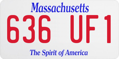 MA license plate 636UF1