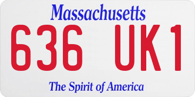 MA license plate 636UK1