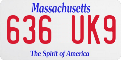 MA license plate 636UK9