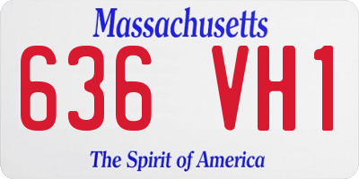 MA license plate 636VH1