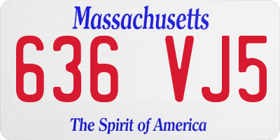 MA license plate 636VJ5