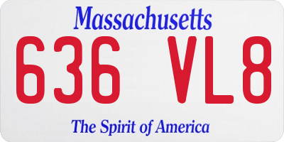 MA license plate 636VL8