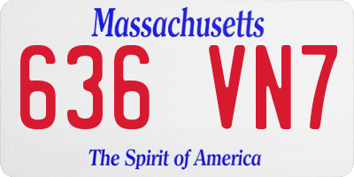 MA license plate 636VN7