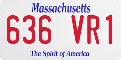 MA license plate 636VR1