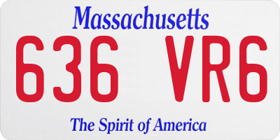 MA license plate 636VR6