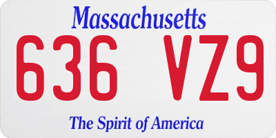 MA license plate 636VZ9