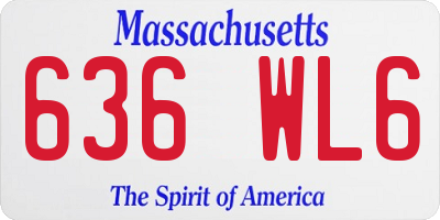 MA license plate 636WL6
