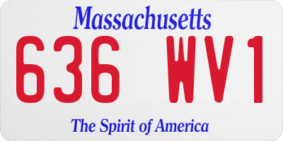 MA license plate 636WV1