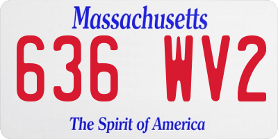MA license plate 636WV2