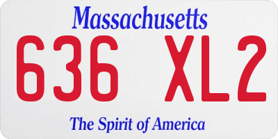 MA license plate 636XL2