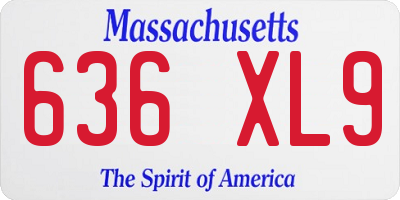 MA license plate 636XL9