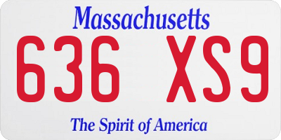 MA license plate 636XS9
