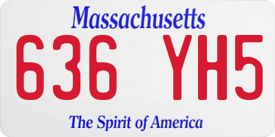 MA license plate 636YH5