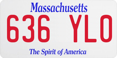 MA license plate 636YL0