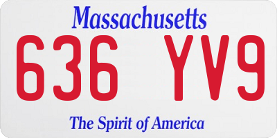 MA license plate 636YV9