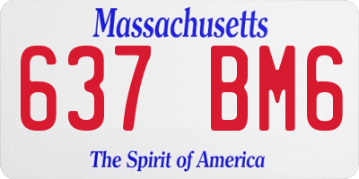 MA license plate 637BM6