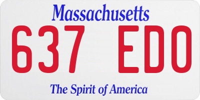 MA license plate 637ED0