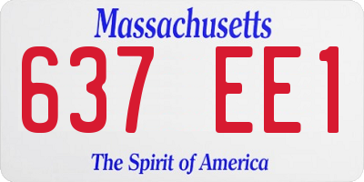 MA license plate 637EE1