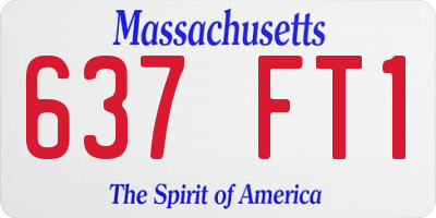 MA license plate 637FT1