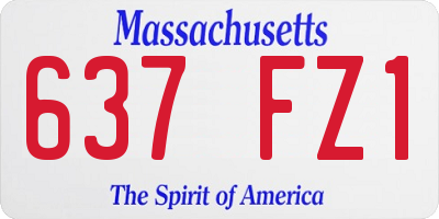 MA license plate 637FZ1