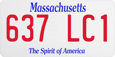 MA license plate 637LC1