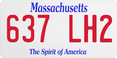 MA license plate 637LH2