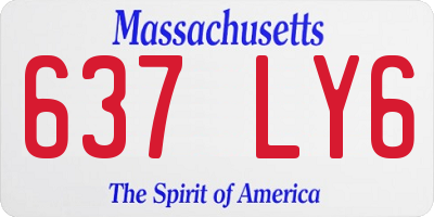 MA license plate 637LY6