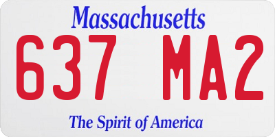 MA license plate 637MA2