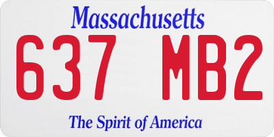 MA license plate 637MB2