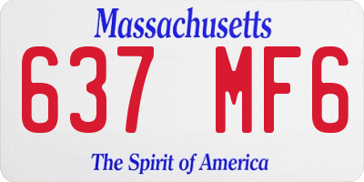MA license plate 637MF6