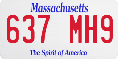 MA license plate 637MH9