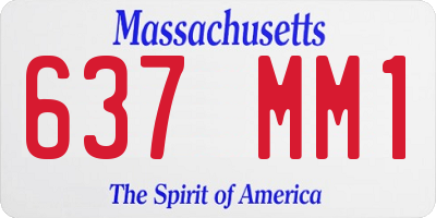MA license plate 637MM1