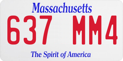 MA license plate 637MM4