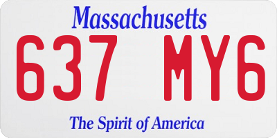 MA license plate 637MY6