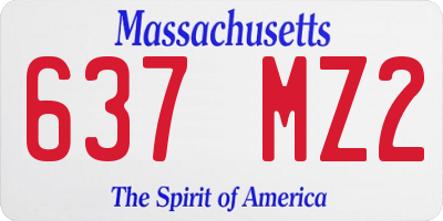 MA license plate 637MZ2