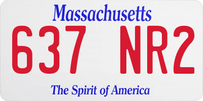 MA license plate 637NR2