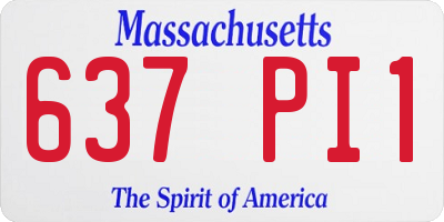 MA license plate 637PI1