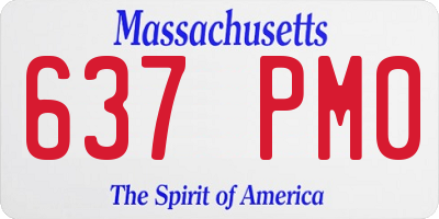 MA license plate 637PM0