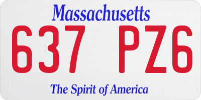 MA license plate 637PZ6