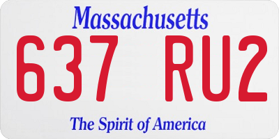 MA license plate 637RU2
