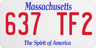 MA license plate 637TF2
