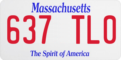MA license plate 637TL0