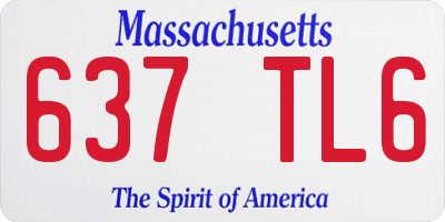 MA license plate 637TL6