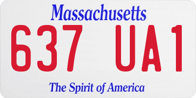 MA license plate 637UA1