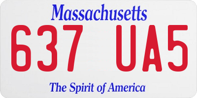 MA license plate 637UA5