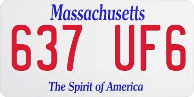 MA license plate 637UF6