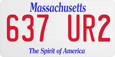 MA license plate 637UR2