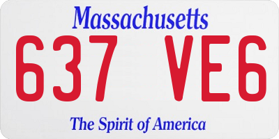 MA license plate 637VE6